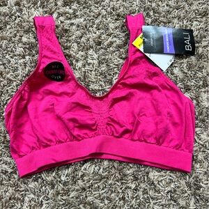 Bali Crop Top Comfort Revolution Seamless Pink Bra NWT Sz M
